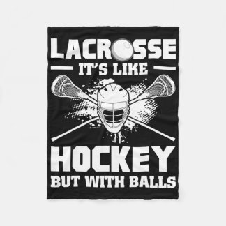Manta Polar Lacrosse Es Como Hockey Pero Con Jugador Divertido