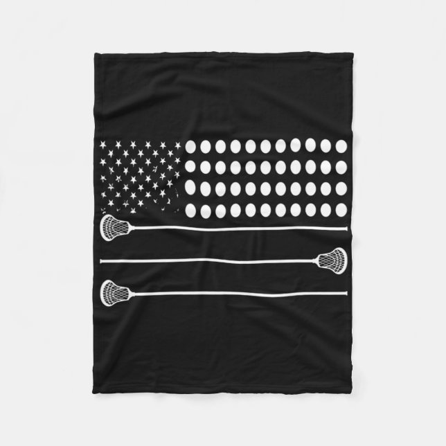 Manta Polar Lacrosse Flag Usa - Funny Lax Player (Anverso)