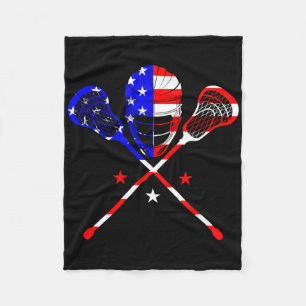 Manta Polar Lacrosse Player Independence Day Patriotic Lax Goa