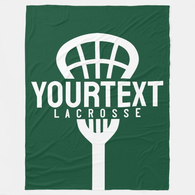 Manta Polar Lacrosse Player PERSONALIZADO TEXT Team Mesh Sport (Anverso)