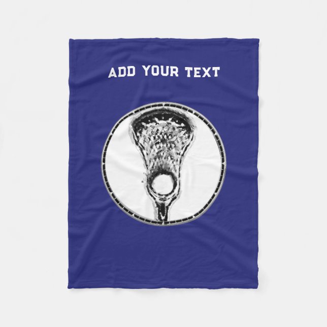 Manta Polar Lacrosse Sports Blue Fleece Blanket (Anverso)