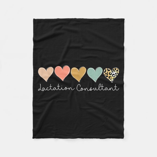 Manta Polar Lactation Consultant Leopard Heart, Valentine's Da (Anverso)