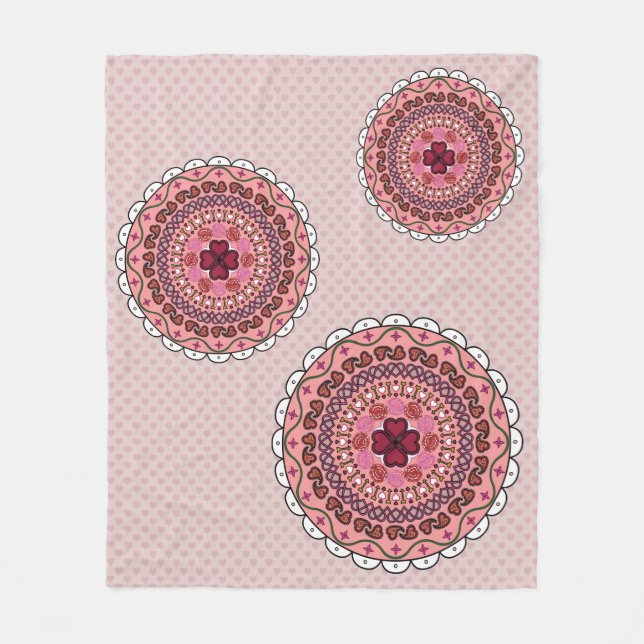 Manta Polar Lacy El día de San Valentín Fleece Blanket (Anverso)