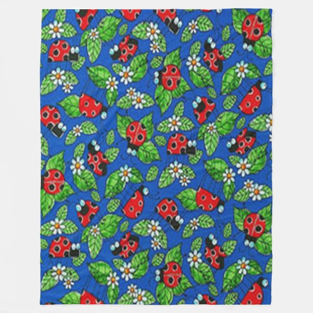Manta Polar LADY BUG QUILT (Simulado) Fleece Blankets (Anverso)