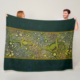 Manta Polar lagartijas cara a cara Rug