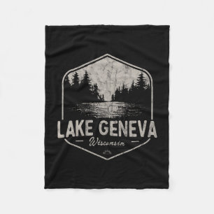Manta Polar Lago Ginebra Wisconsin al aire libre Vintage