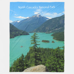 Manta Polar Lago Turquesa de montaña nevada en Washington