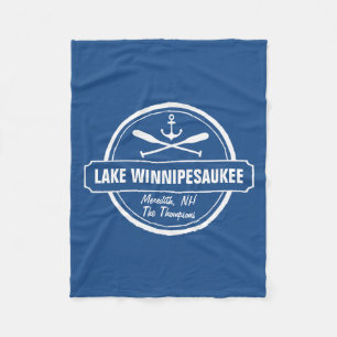 Manta Polar Lago Winnipesaukee Ciudad personalizado NH, nombre