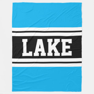 Manta Polar LAKE negrita Azure Blue Black White Carreras