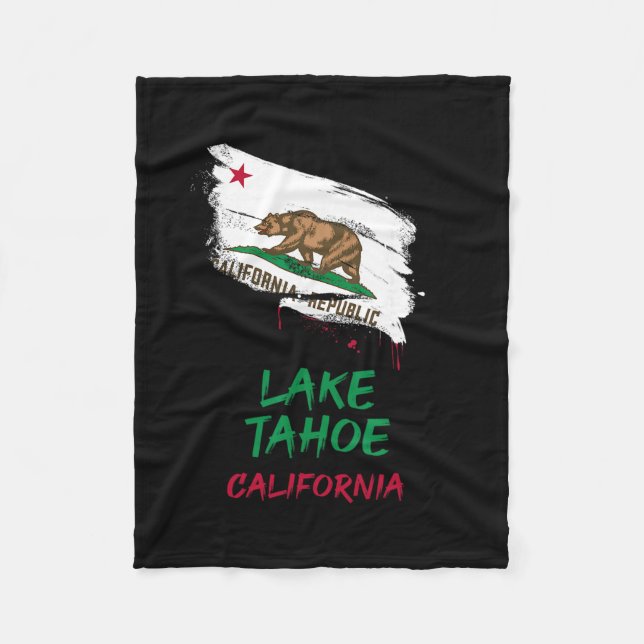 Manta Polar Lake Tahoe California Paint Splatter Flag Vacation (Anverso)