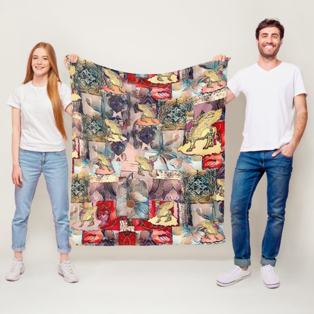 Manta Polar Lamassu Art Fleece Blanket (In situ)