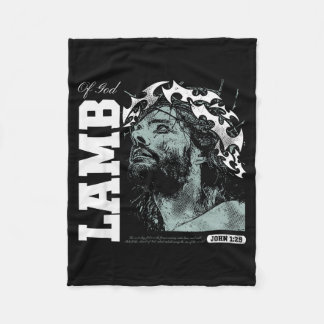 Manta Polar Lamb Of God - Christian Bible Verse Faith 