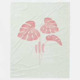 Manta Polar Láminas rosas de menta ligera Monograma Fleece Bla