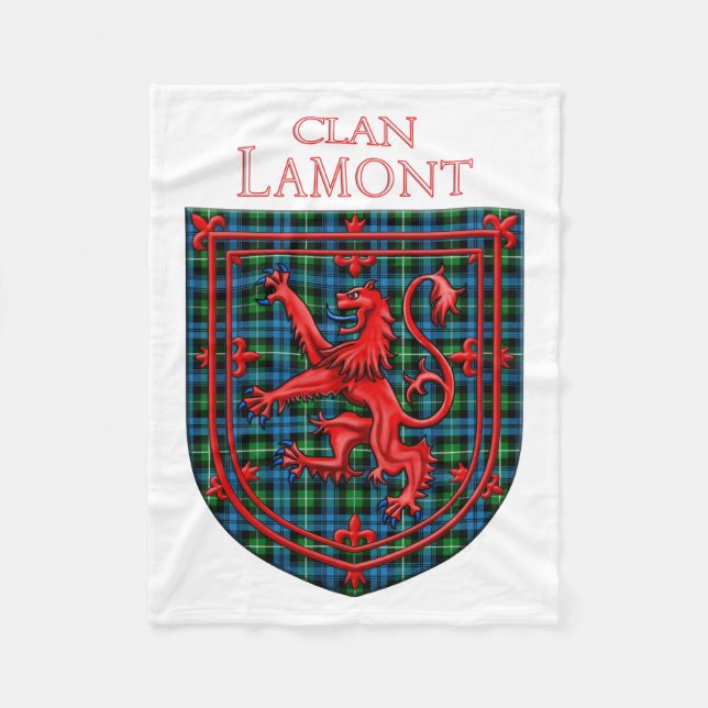 Manta Polar Lamont Tartan Scottish Plaid Lion Rampant (Anverso)