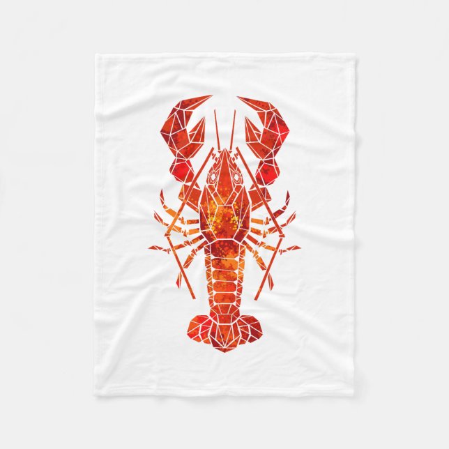 Manta Polar Langosta poligonal roja (Anverso)