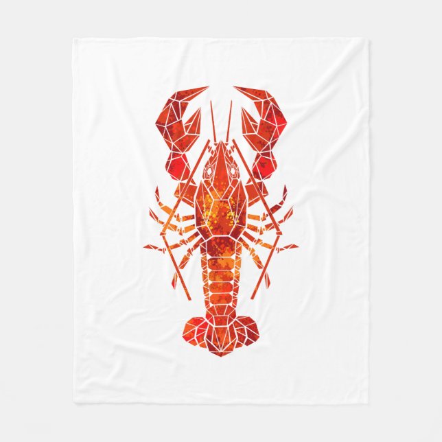 Manta Polar Langosta poligonal roja (Anverso)