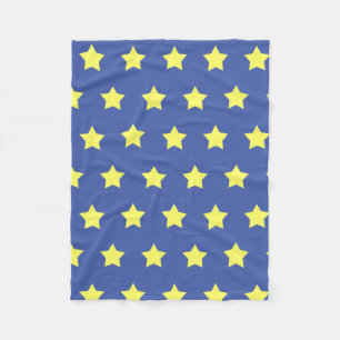Manta Polar Lanzamiento de flores - Niños - estrellas amarill