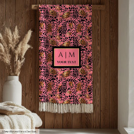 Manta Polar Lanzamiento de magenta de piel de leopardo de colo