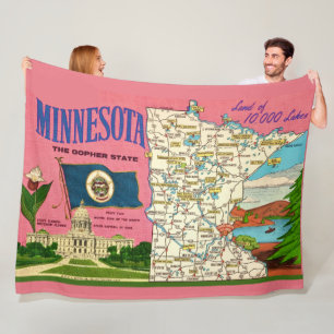 Manta Polar Lanzamiento del mapa del estado de Minnesota