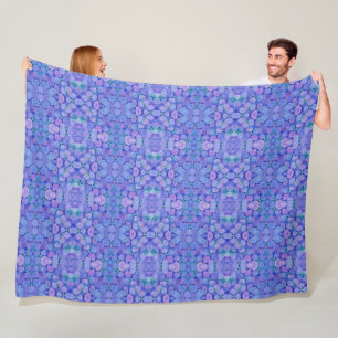 Manta Polar Larga Funda de la Fleece Lavender Hydrangea patrón