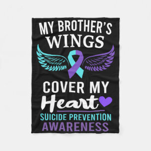 Manta Polar Las alas de mi hermano cubren conciencia del suici