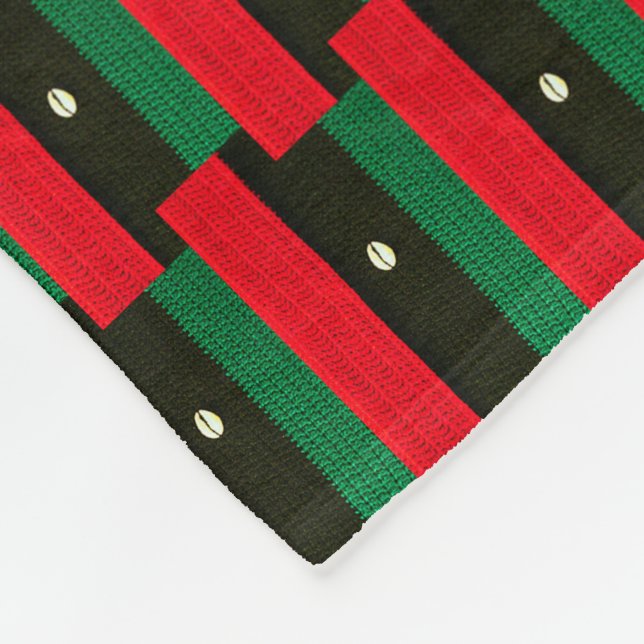 Manta Polar Las conchas africanas y el crochet rojo rojo rojo  (Esquina)