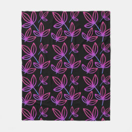 Manta Polar Las elegantes y modernas hojas rosadas