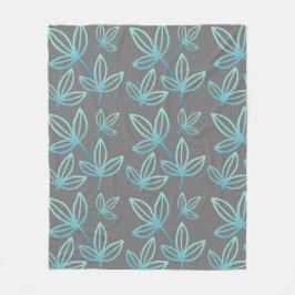 Manta Polar Las elegantes y modernas hojas turquesa