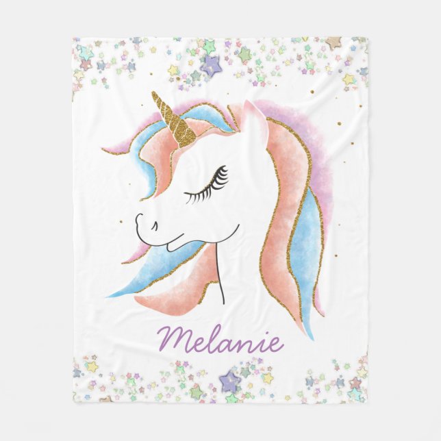 Manta Polar Las estrellas de Unicornio y Pastel Durmientes Per (Anverso)