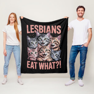 Manta Polar Las lesbianas comen qué divertido gato lesbiana Or