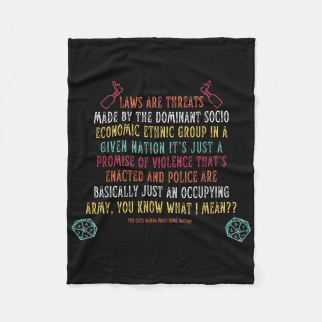 Manta Polar Las Leyes Son Amenazas De La Economía Social Domin (Anverso)