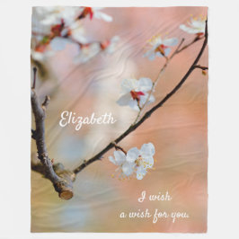 Manta Polar Las magníficas flores japonesas de albaricoque