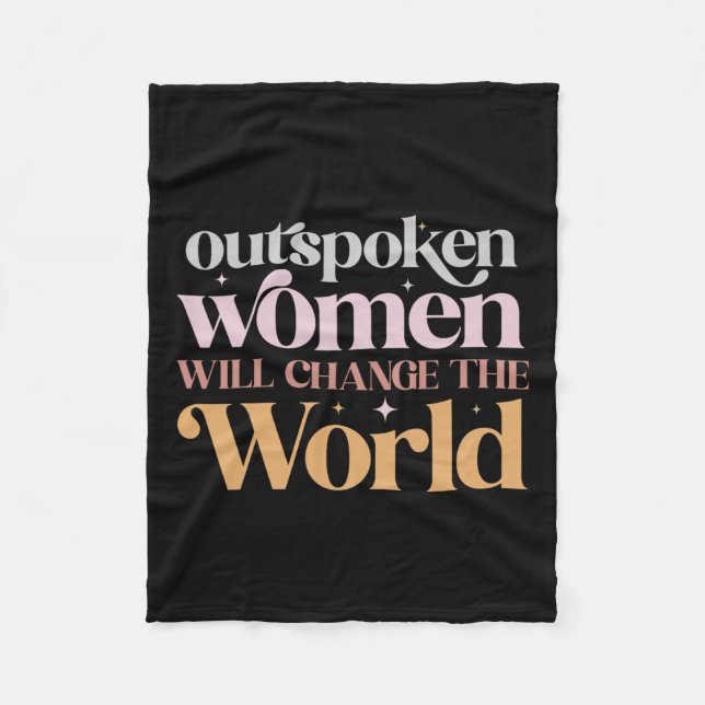 Manta Polar Las mujeres cambiarán el poder Chica feminista mun (Anverso)