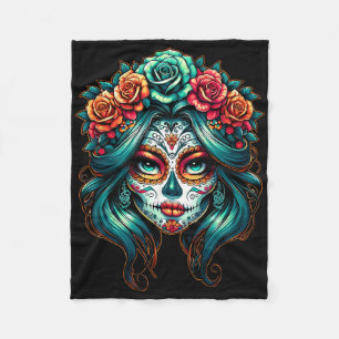 Manta Polar Las mujeres de La Catrina Dia De Los Muertos Latin