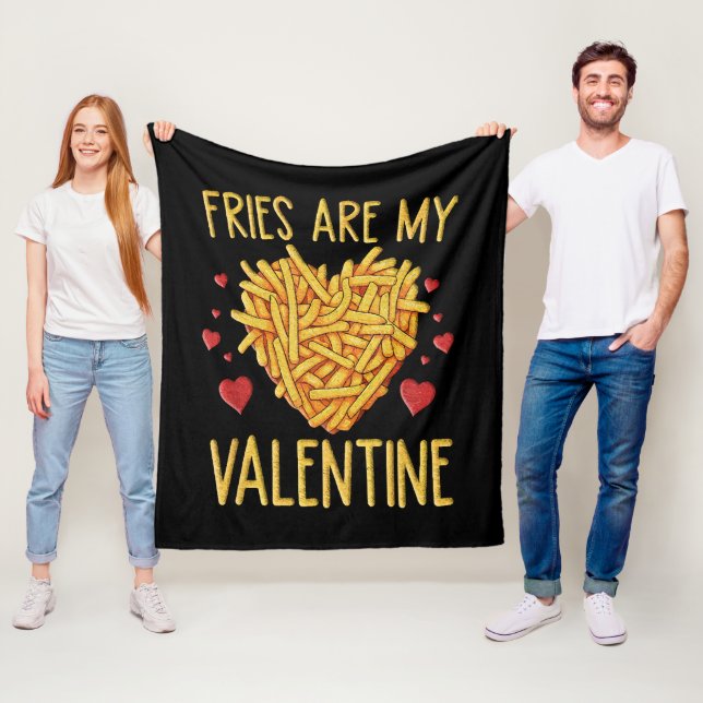 Manta Polar Las Papas Fritas Son Mi San Valentín (In situ)