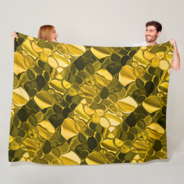 Manta Polar Las piezas de color amarillo u oro parecen metaliz