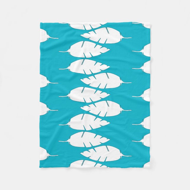 Manta Polar Las plumas blancas modernas (Anverso)