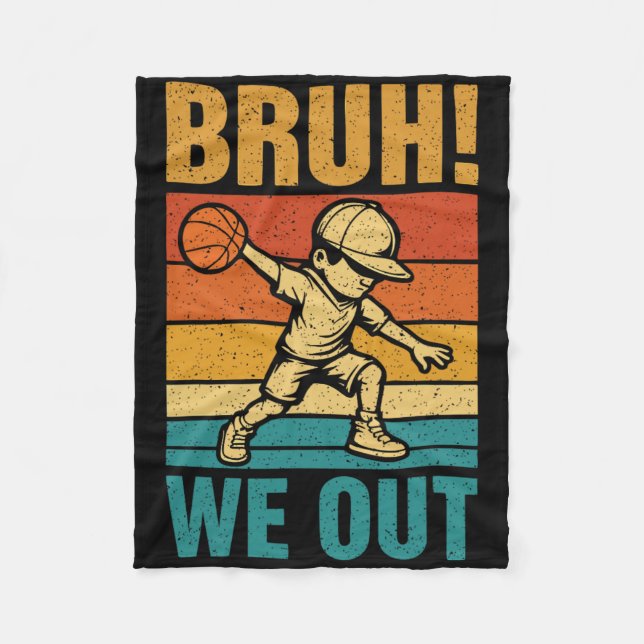 Manta Polar Last Day Of School Sketll Boy Bruh We Out Student  (Anverso)