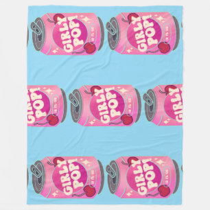 Manta Polar Lata de refresco de cereza Pop femenino Rosa ret