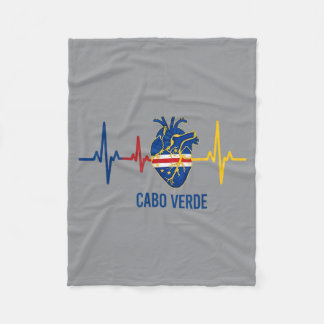 Manta Polar Latido Cabo Verde Bandera Corazón Isla de Cabo Ver