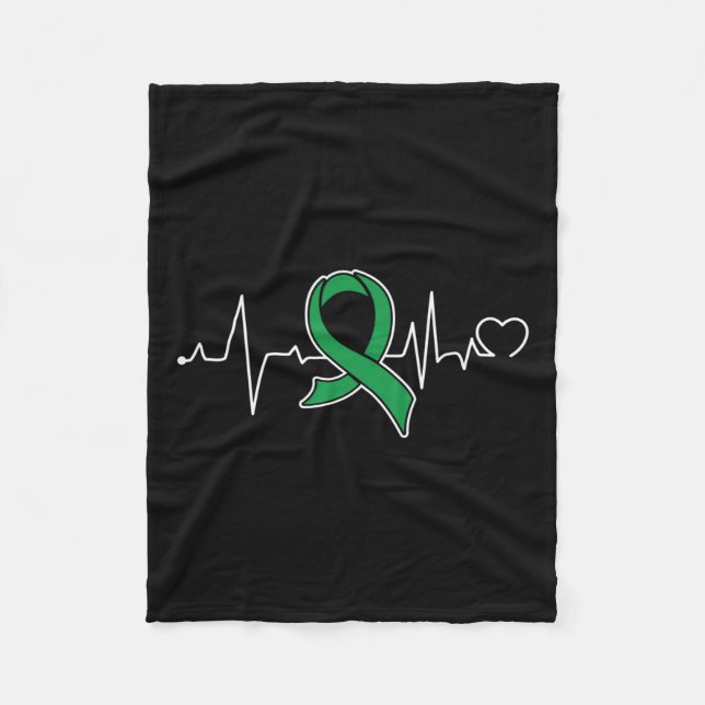 Manta Polar Latido Cardíaco- Bile Duct Concientización Cáncer  (Anverso)