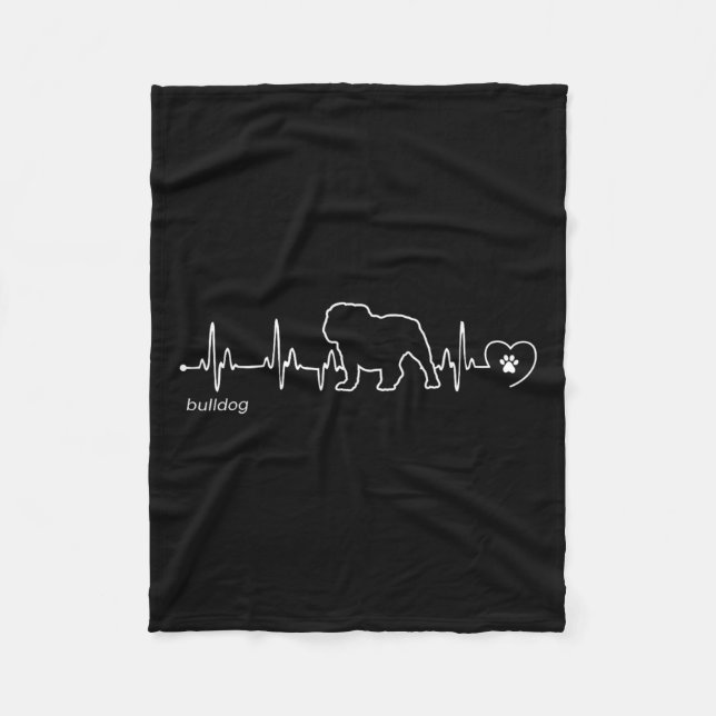 Manta Polar latido cardíaco - Bulldog (Anverso)