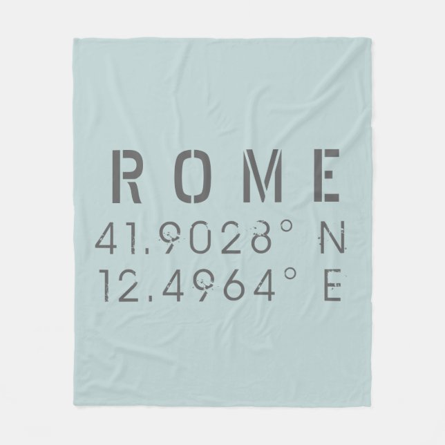 Manta Polar Latitud y longitud de Roma (Anverso)