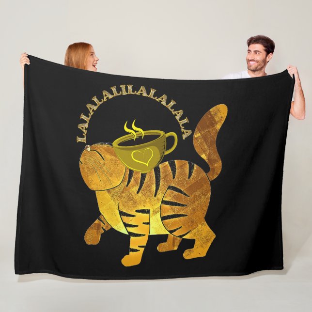MANTA POLAR ¡LATTE KAT FLEECE BLANKET! (In situ)