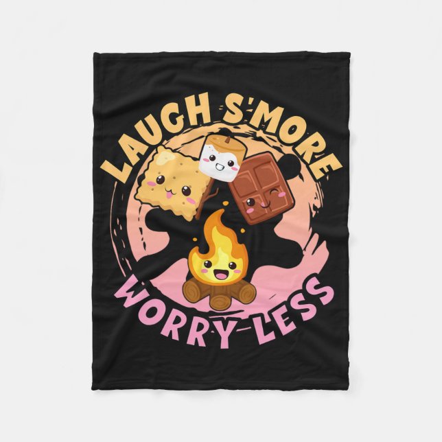 Manta Polar Laugh S'more Worry Less Weekend Clamping Children  (Anverso)