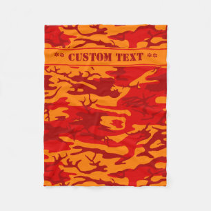 Manta Polar Lava Camo rojo con el texto de encargo