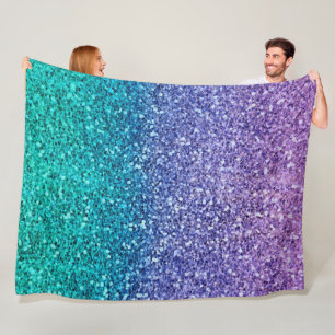 Manta Polar Lava Morada & Verde Acuático Teal Brillante Purpur