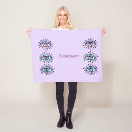 Manta Polar Lavanda de ojos místicos espirituales