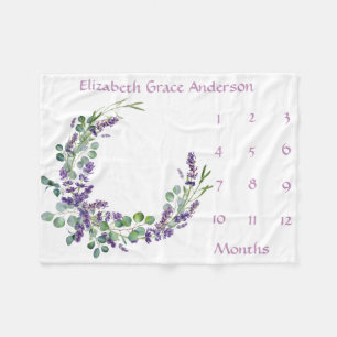 Manta Polar Lavender Eucalyptus Baby Milestone Growth Tracker