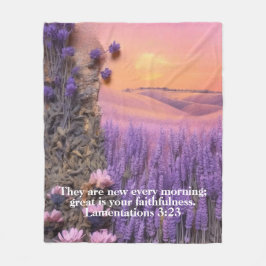 Manta Polar Lavender Fleece Blanket Lamentations 3:23